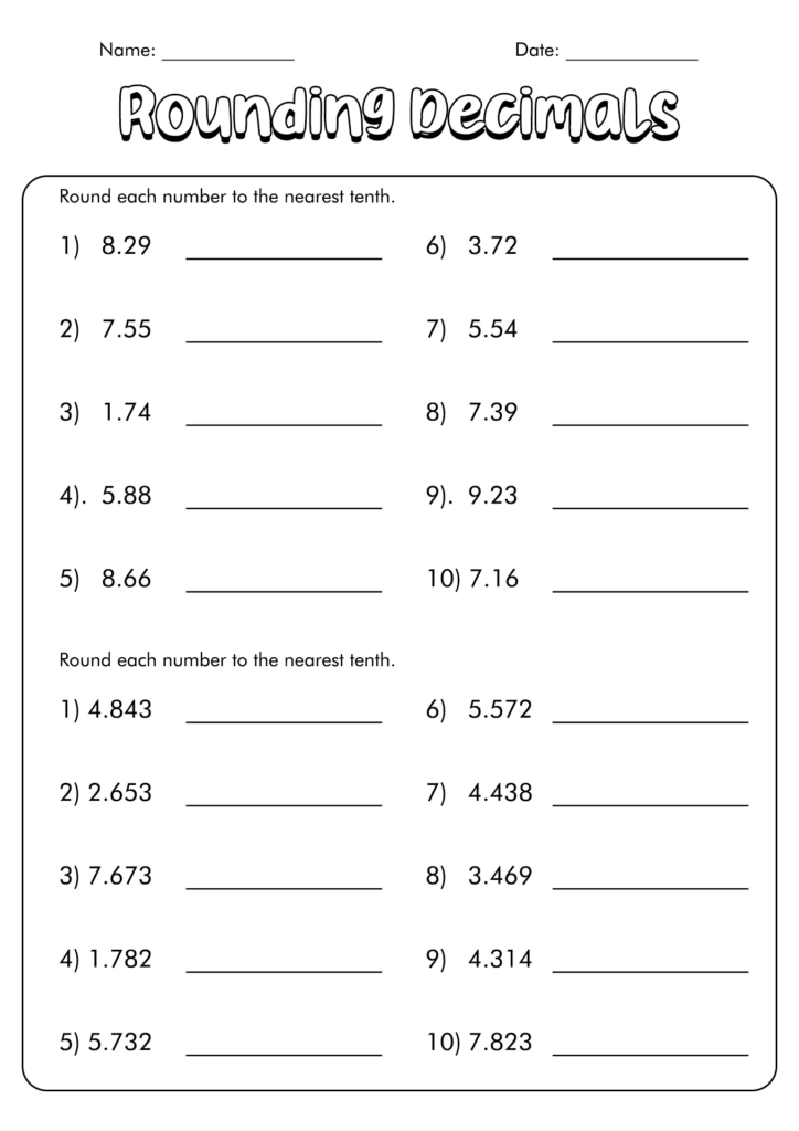 Decimals Worksheets Joshua Bank s English Worksheets