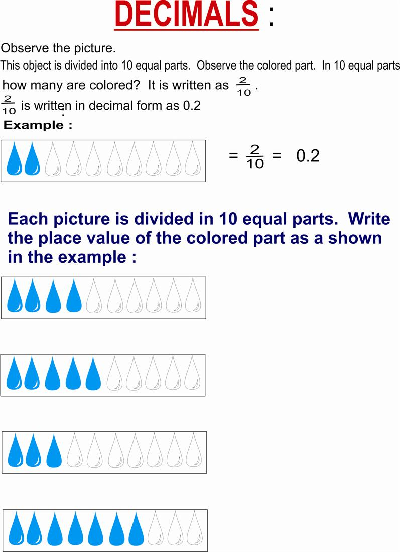 Decimals Worksheets