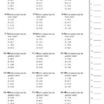 Determining Greatest Or Least W Decimals Worksheet With Answer Key