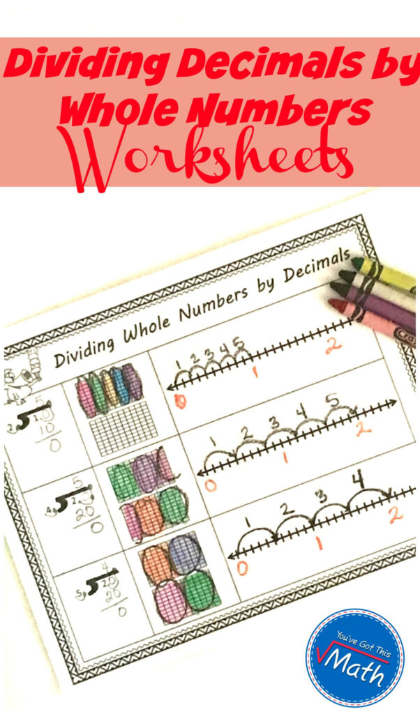 Dividing Decimals Using Grids Worksheet Decimal Worksheets