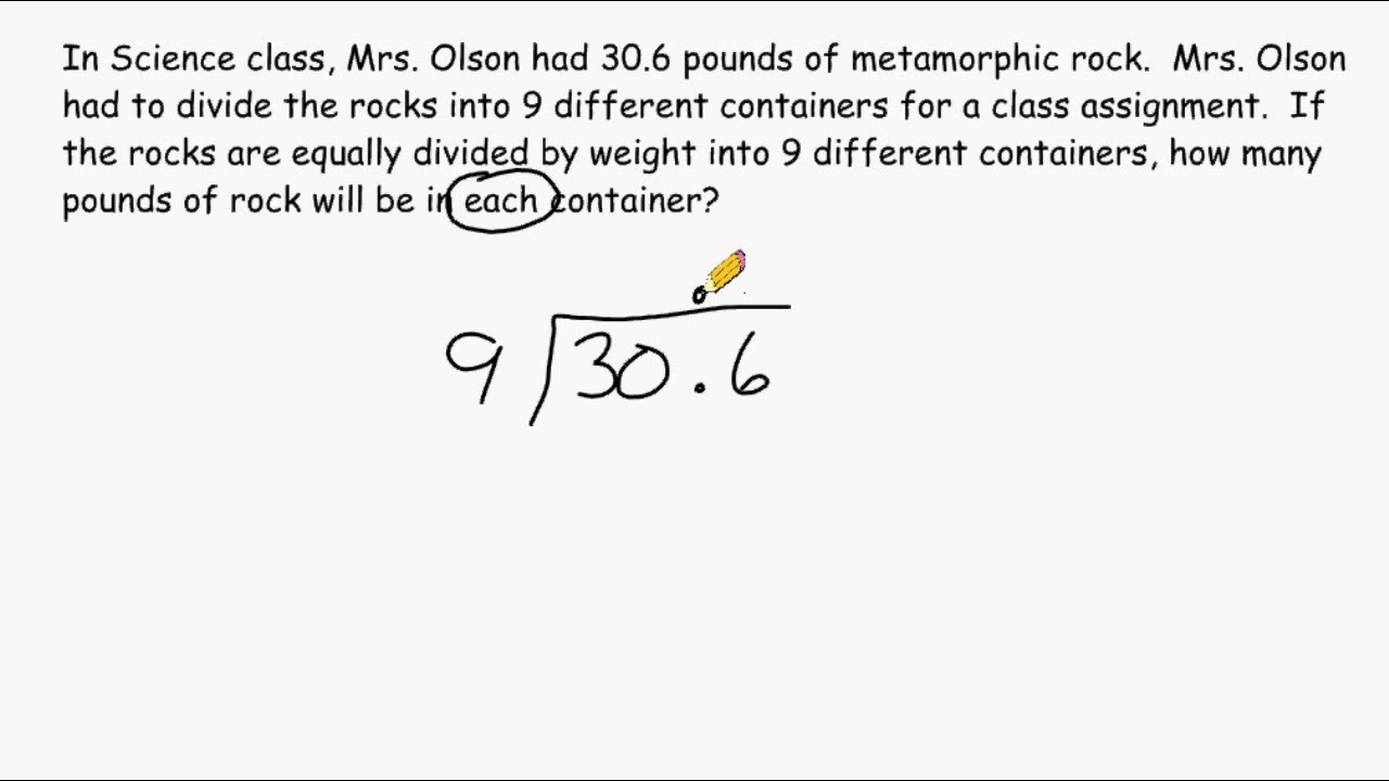 Dividing Decimals Word Problem YouTube