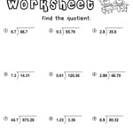 Dividing Decimals Worksheet For 6th Grade Kind Worksheets Dividing