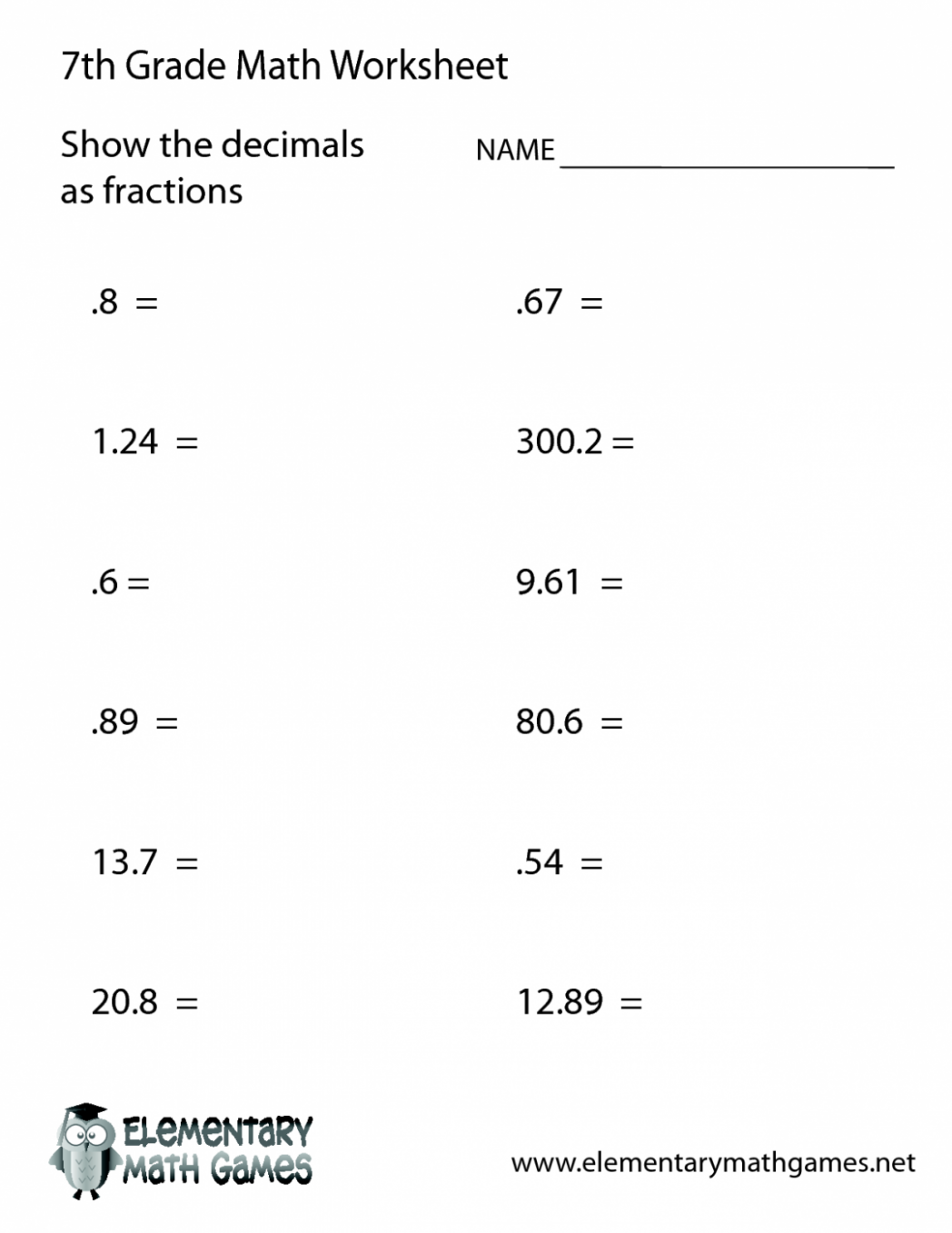 Dividing Decimals Worksheet Kuta Thekidsworksheet