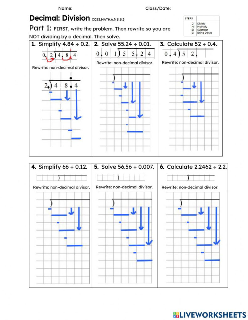 Dividing Decimals Worksheet No Remainders Kopler Mambu