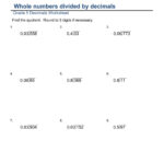 Dividing Decimals Worksheet Pdf