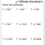 Dividing Decimals Worksheets Math Monks