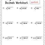 Dividing Decimals Worksheets Math Monks