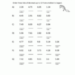 Equivalent Decimals Worksheets Grade 5