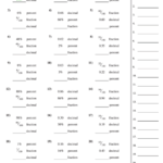 Equivalent Fractions Decimals Percents Worksheet With Answer Key