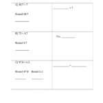 Estimating Decimal Quotients Worksheet