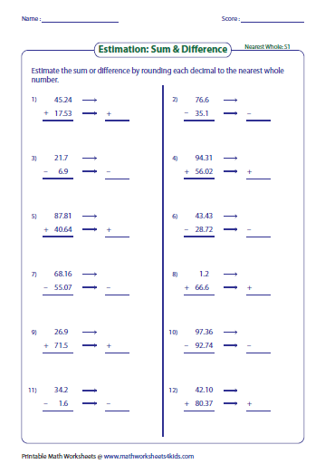 Estimating Quotients Worksheet For 4th 5th Grade Lesson Planet 