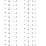 Expressing Fractions As Decimals Hundredths Decimals Worksheets