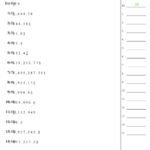 Finding Digit Value With Decimals Worksheet Printable Pdf Download