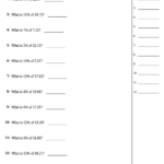 Finding Percent Of A Decimal Worksheet Template With Answer Key