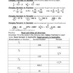 Fraction Decimal Percents Conversion Worksheet