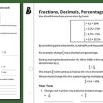 Fractions Decimals And Percentages Worksheet KS3 Maths