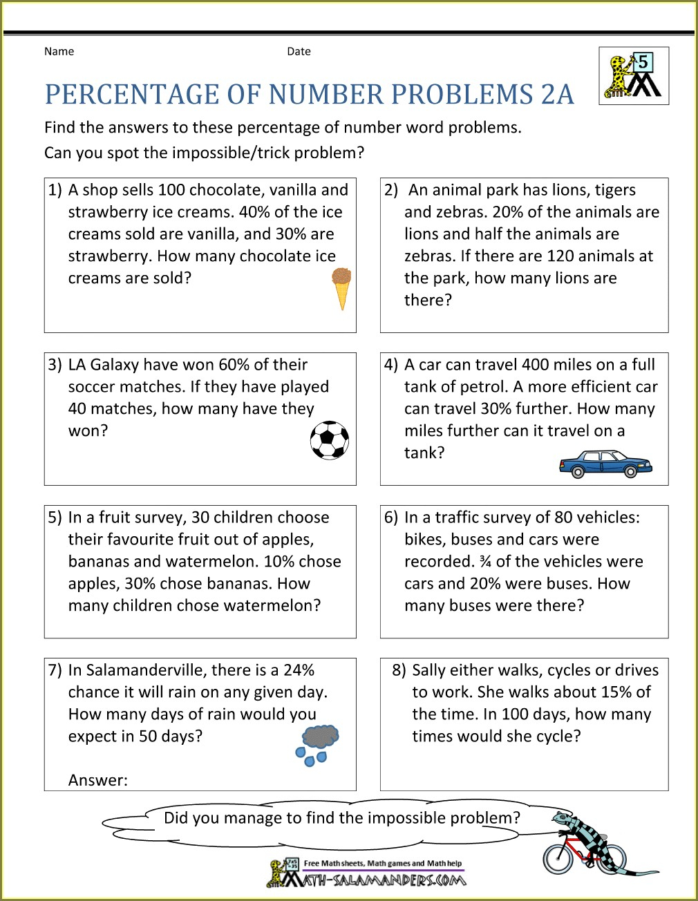 Fractions Decimals And Percents Word Problems Worksheets Uncategorized 