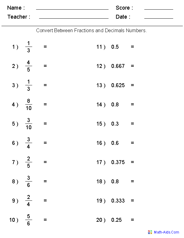 Fractions Into Decimals Questions JamilMeryem