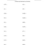 Fractions To Decimals Worksheets K5 Learning Grade 6 Math Worksheets