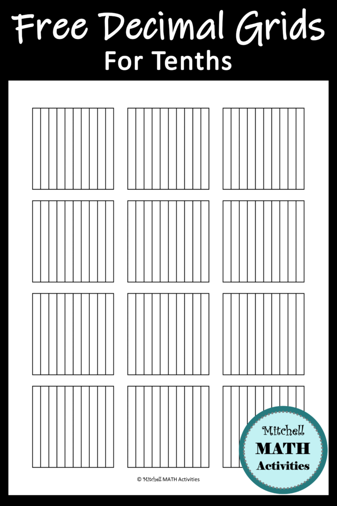 FREE Printable Decimal Grid Models For Tenths And Hundredths Plus A 