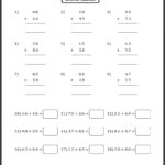 Free Printable Math Worksheet Adding Decimals 3rd Grade Math