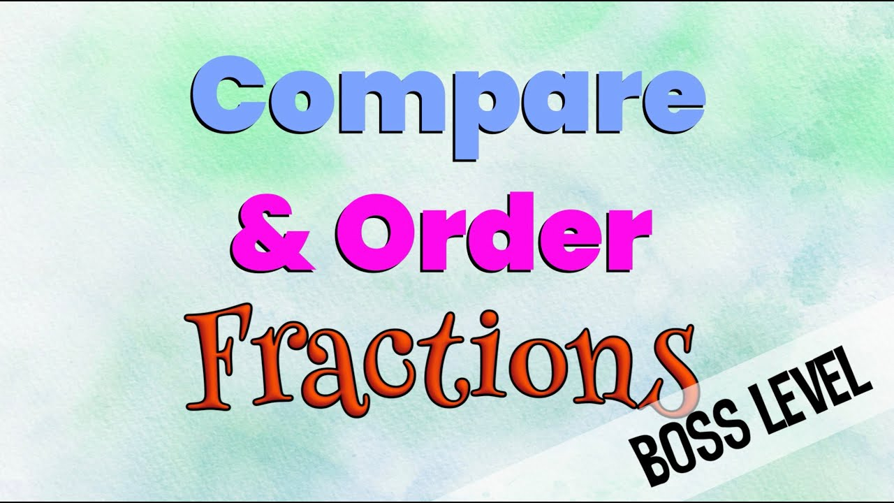 GCSE Compare Order Fractions Decimals Percents YouTube