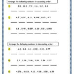 Grade 4 Maths Resources 3 3 Comparing And Ordering Decimals Printable