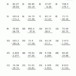 Grade 5 Decimal Multiplication Worksheets Times Tables Worksheets