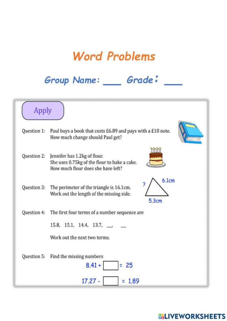 Grade 6 Addition And Subtraction Of Decimals Worksheets K5 Learning 