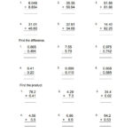 Grade 6 Multiplication Of Decimals Worksheets Free Printable K5