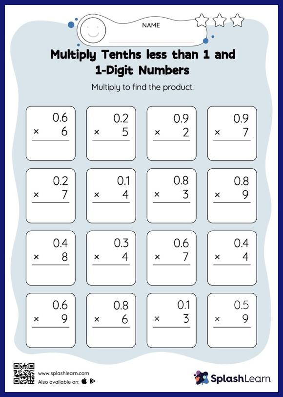 Grade 6 Multiplication Of Decimals Worksheets Free Printable K5 