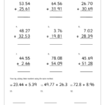 Harder Written Addition Of Decimals Addition In Year 5 age 9 10 By