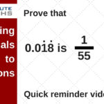 How To Convert Recurring Decimals To Fractions GCSE Maths 7 YouTube