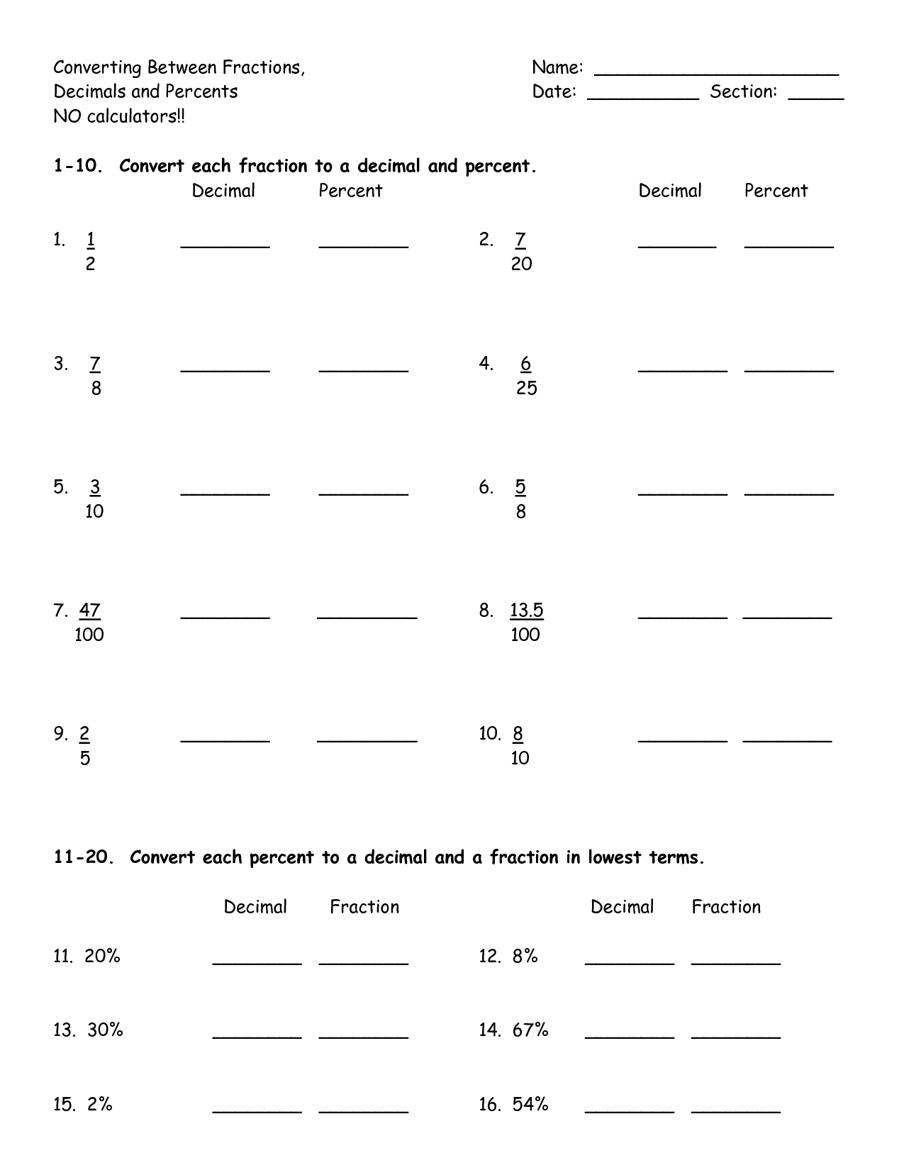 Inequalities 6Th Grade Worksheet