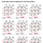 Lattice Method Of Multiplication With Decimal Numbers Contains The