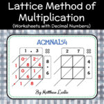 Lattice Method Of Multiplication Worksheets With Decimal Numbers