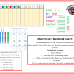 Making Montessori Ours Montessori Decimal Board Printable Materials