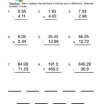 Math Adding And Subtracting Decimals Pauline Carl s 3rd Grade Math