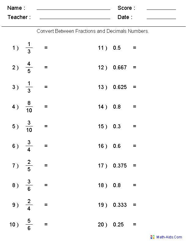 Math Aids Decimals Worksheets Elcacerolazo