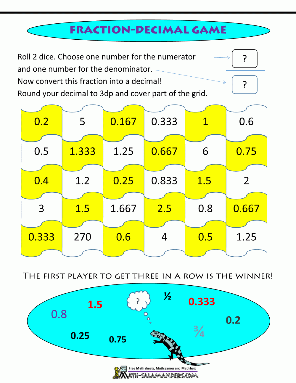 Math Games Fifth Grade