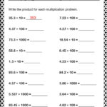 Math Worksheets For Grade 5 Multiplying Decimals Tech4liv