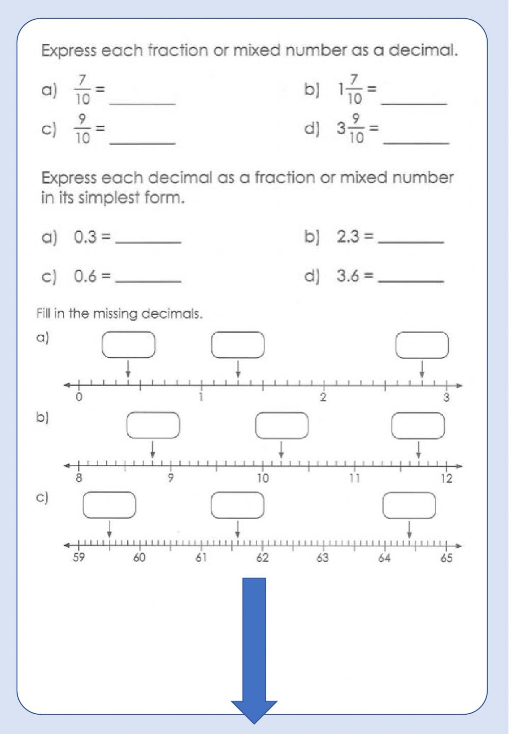 Mathematics 4B Decimals Worksheet