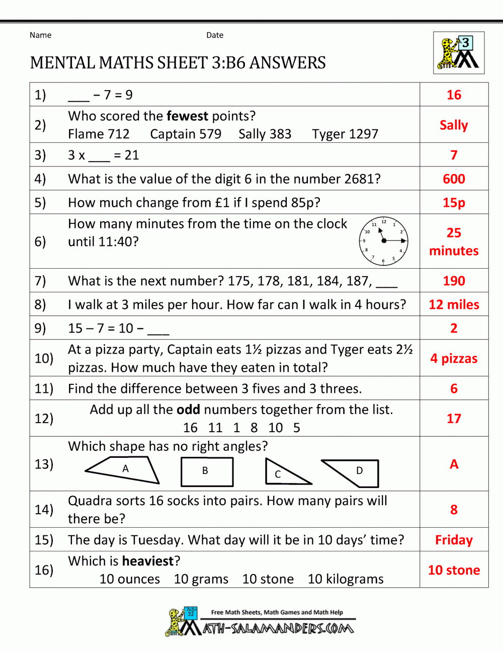 Mental Maths Year 3 Worksheets Addition And Subtraction Of Decimals 2 