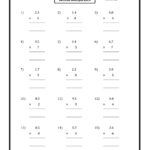 Multiply Whole Numbers By Decimals Worksheet Decimal Worksheets