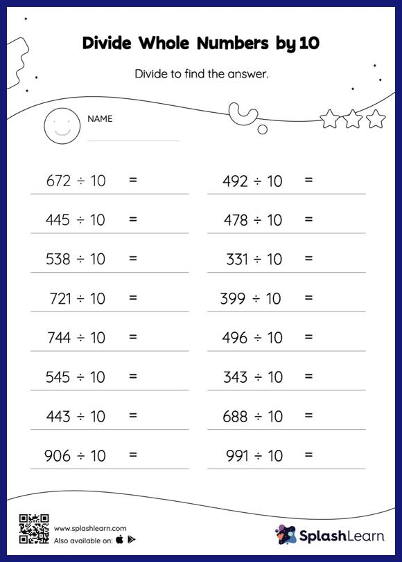 Multiplying And Dividing Decimals By 10 A Multiply And Divide 