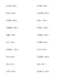 Multiplying And Dividing Decimals Worksheets 6th Grade Pdf Math