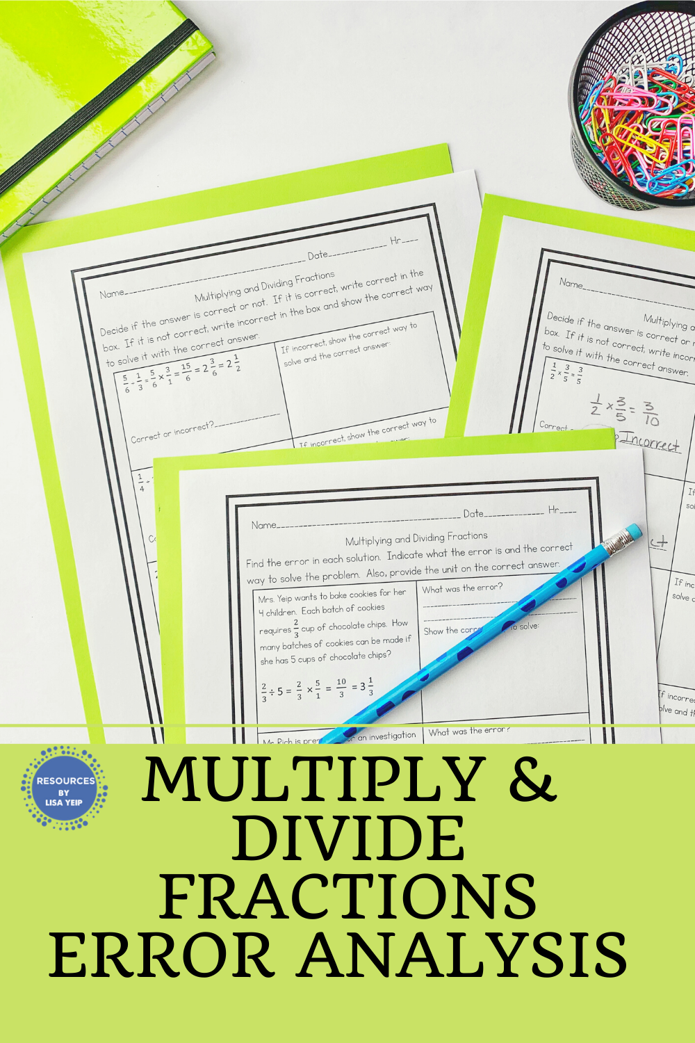 Multiplying And Dividing Fractions Error Analysis Error Analysis 