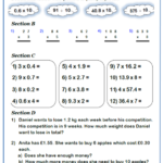 Multiplying Decimals A Maths Worksheet And Answers GCSE Foundation