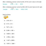 Multiplying Decimals By 10 100 1000 Worksheet