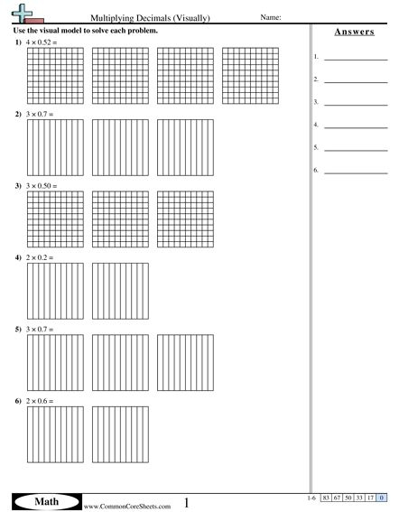 Multiplying Decimals Visually Worksheet Multiplying Decimals 